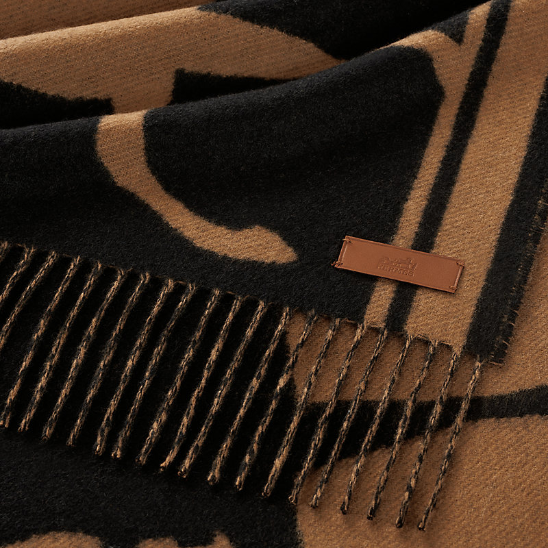 Cachecol Casaque Tête à Queue - Preto | Hermès Brasil
